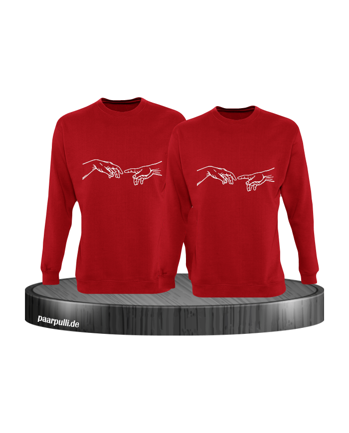 Michelangelo: Die Erschaffung Adams rot