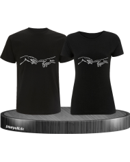 Michelangelo: Die Erschaffung Adams schwarz