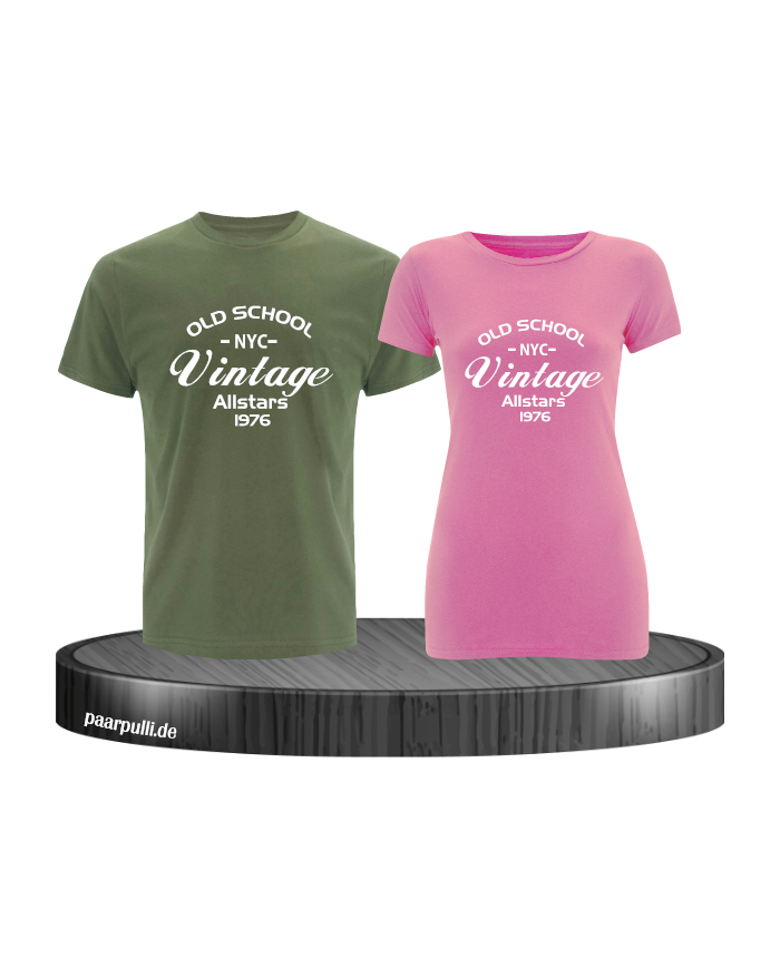 Vintage All Stars khaki rosa