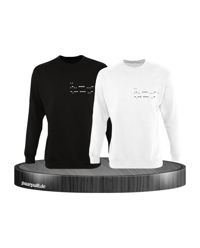 I Love you Morsecode schwarz weiß