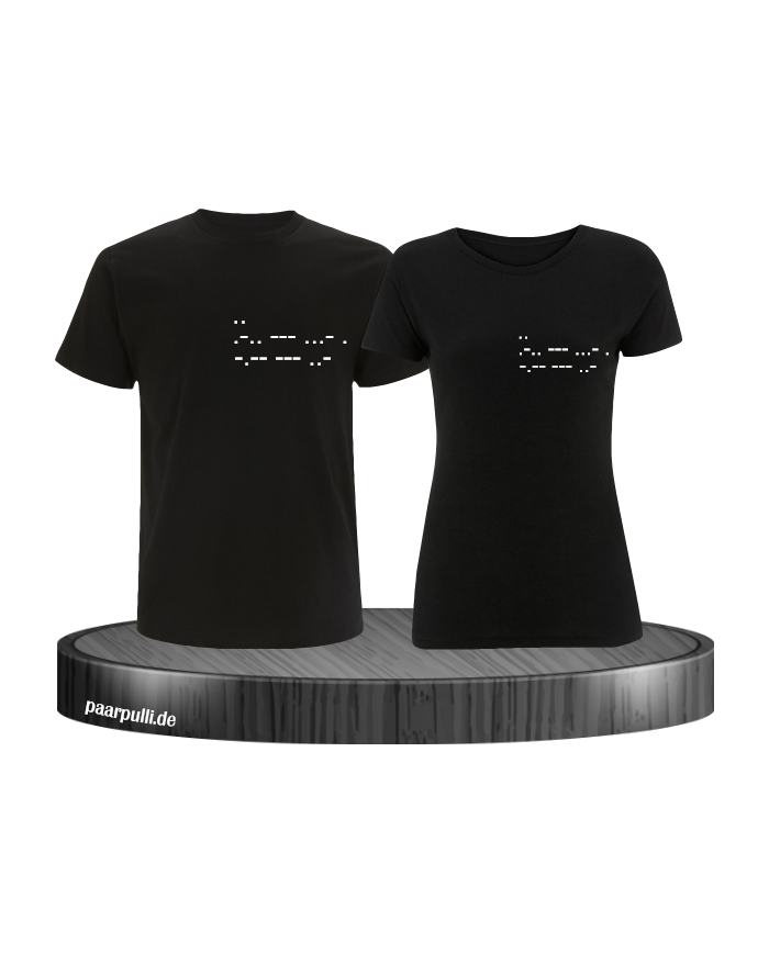 I Love you Morsecode schwarz