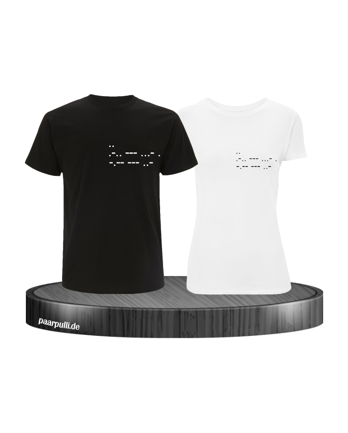 I Love you Morsecode schwarz weiß