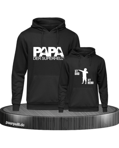 Papa der Superheld schwarz Papa der Superheld schwarz