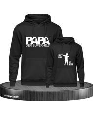 Papa der Superheld schwarz