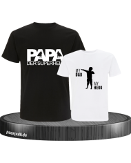 Papa der Superheld schwarz weiß