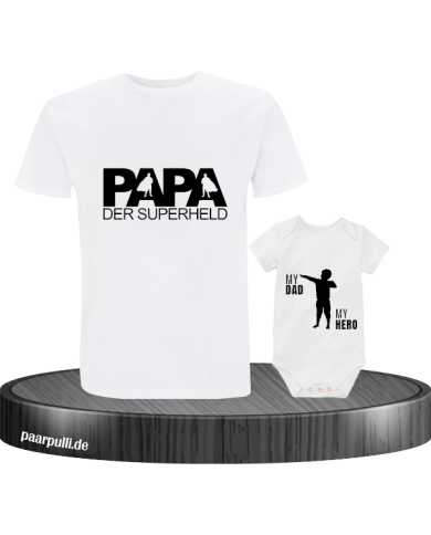 Papa der Superheld weiß Papa der Superheld weiß
