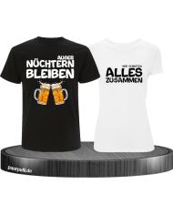 Partner T-Shirts bedruckt mit zusammen schaffen wir alles