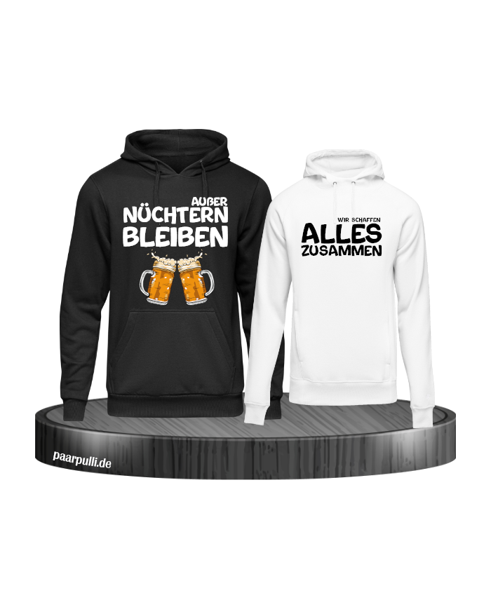 Wir schaffen alles Hoodies in Partnerlook
