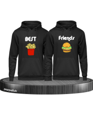 Pommes und Burger Hoodies für Beste Freunde