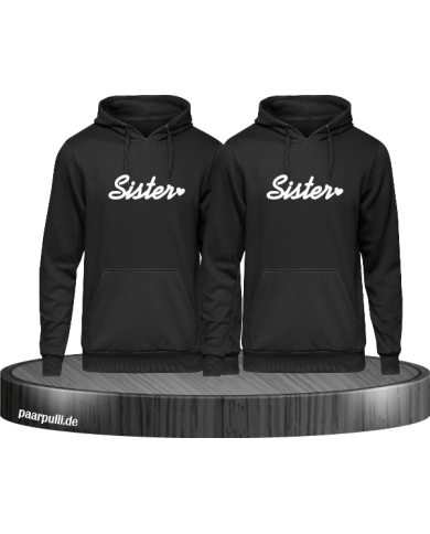 Sister Heart Hoodies für Beste Freunde Sister Heart Hoodies für Beste Freunde