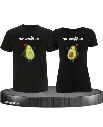 Pärchen T Shirt Set bedruckt mit You complete Me Pärchen T Shirt Set bedruckt mit You complete Me