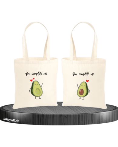 You Complete Me - Avocado Jutebeutel Set You Complete Me - Avocado Jutebeutel Set