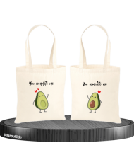 You Complete Me - Avocado Jutebeutel Set