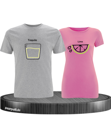 Tequila und Lime Pärchen T-Shirt Tequila und Lime Pärchen T-Shirt