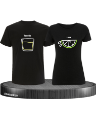 Tequila und Lime Pärchen T-Shirt