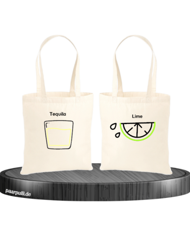 Tequila and Lime Jutebeutel Set Tequila and Lime Jutebeutel Set