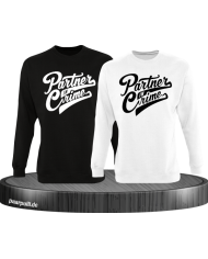 Partner in Crime Pärchen Sweatshirt schwarz weiß