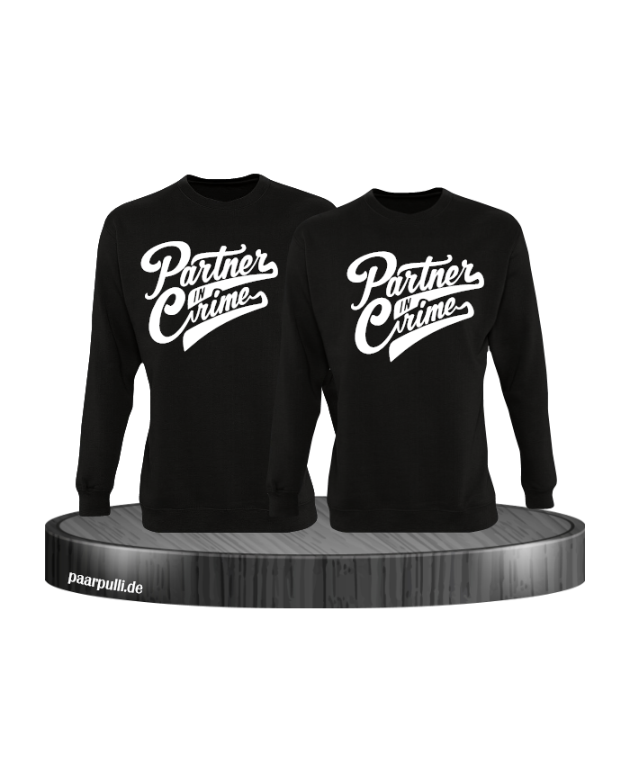 Partner in Crime Pärchen Sweatshirt schwarz
