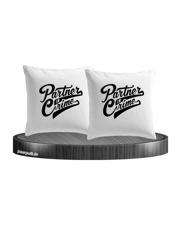 Partner in Crime Kissenbezüge für Paare Set