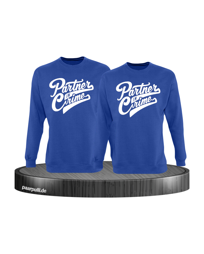 Partner in Crime Pärchen Sweatshirt blau