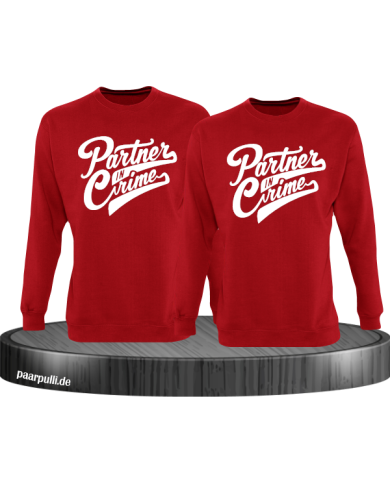 Partner in Crime Pärchen Sweatshirt rot Partner in Crime Pärchen Sweatshirt rot
