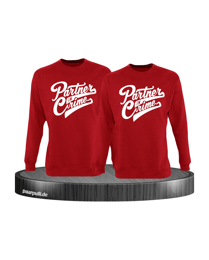 Partner in Crime Pärchen Sweatshirt rot