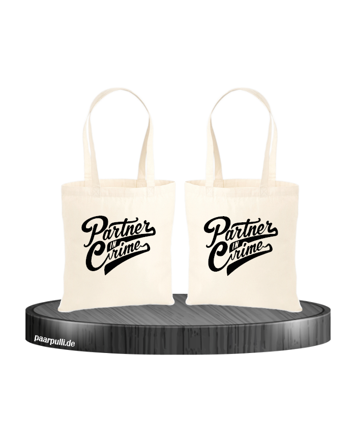 Partner in Crime Liebe Jutebeutel Set