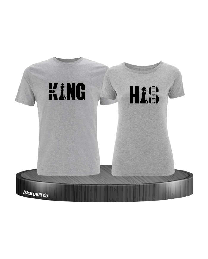 Her King His Queen Pärchen T-Shirt