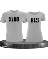 Her King His Queen Pärchen T-Shirt