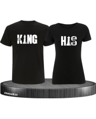 Her King His Queen Pärchen T-Shirt
