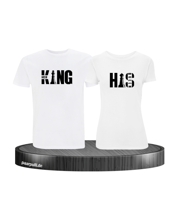 Her King His Queen Pärchen T-Shirt