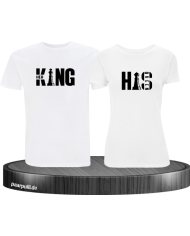 Her King His Queen Pärchen T-Shirt