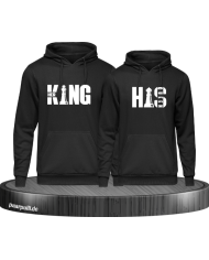 Her King His Queen Hoodie scwarz