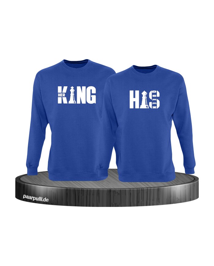 Her King His Queen Sweatshirt Blau
