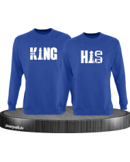 Her King His Queen Sweatshirt Blau