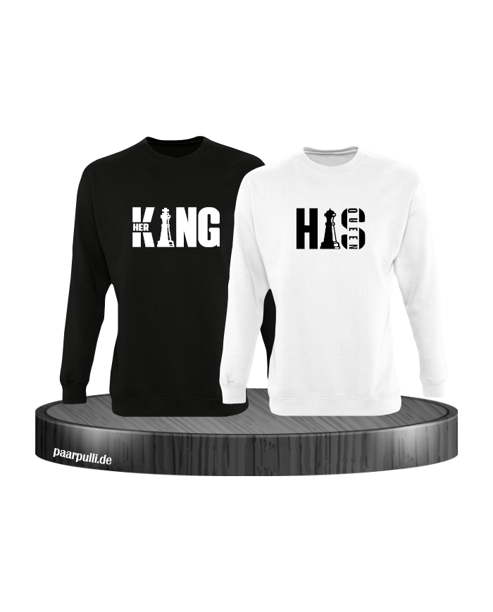 Her King His Queen Sweatshirt Schwarz weiß