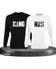 Her King His Queen Sweatshirt Schwarz weiß