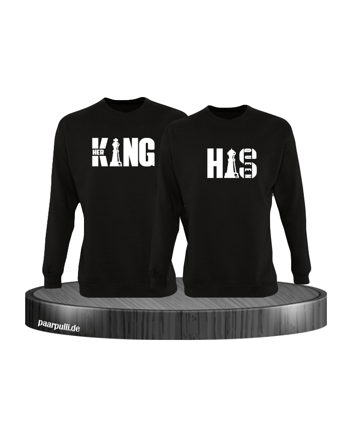Her King His Queen Sweatshirt Schwarz