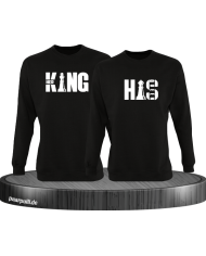 Her King His Queen Sweatshirt Schwarz