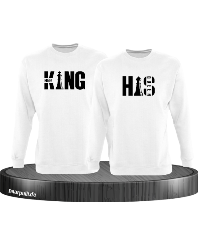 Her King His Queen Sweatshirt Weiß Her King His Queen Sweatshirt Weiß