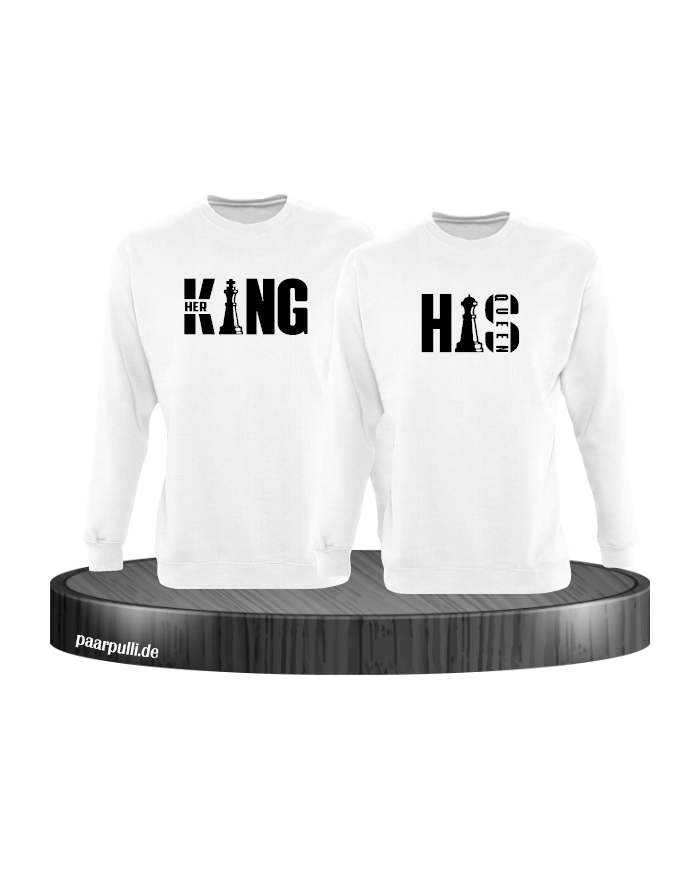 Her King His Queen Sweatshirt Weiß
