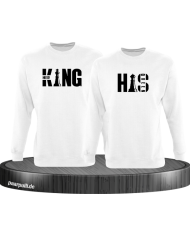 Her King His Queen Sweatshirt Weiß