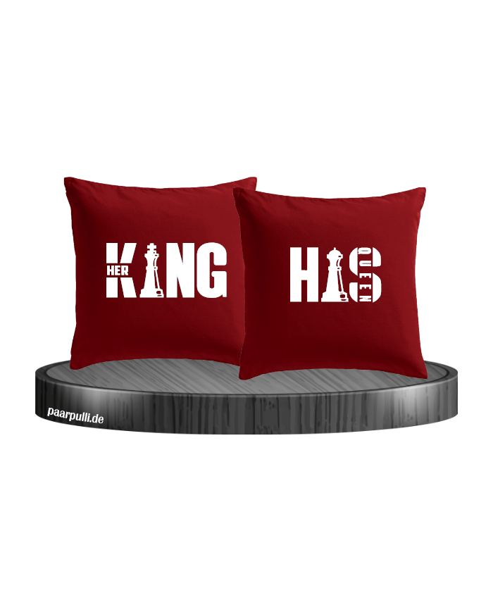 Her King His Queen Kissenbezüge für Paare Set