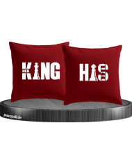 Her King His Queen Kissenbezüge für Paare Set