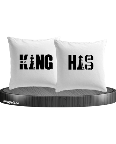 Her King His Queen Kissenbezüge für Paare Set Her King His Queen Kissenbezüge für Paare Set