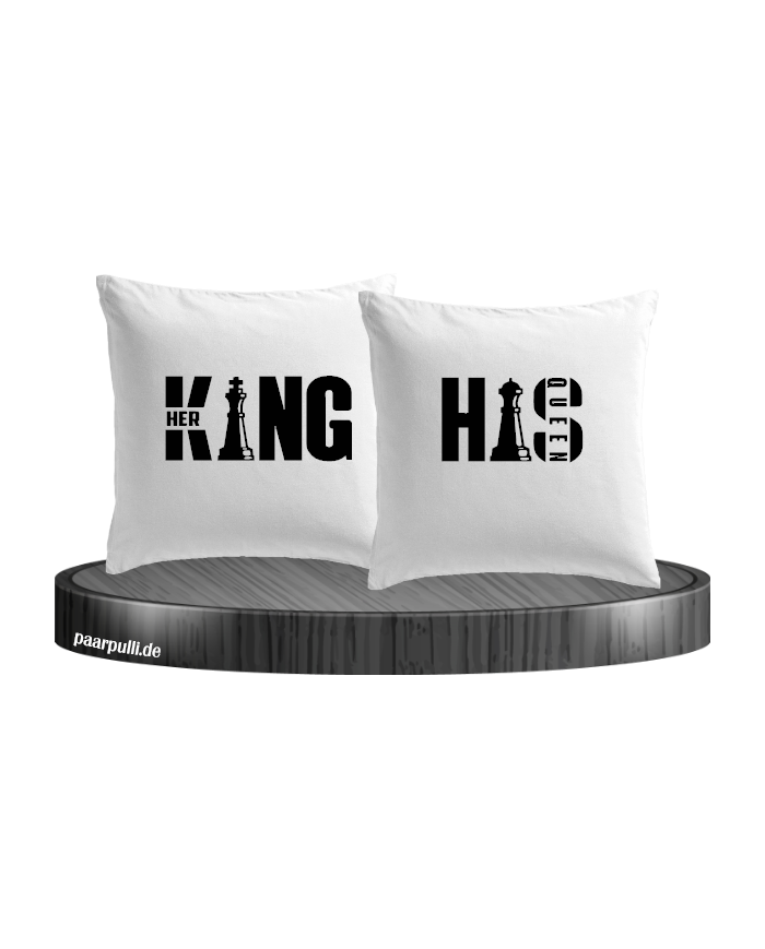 Her King His Queen Kissenbezüge für Paare Set