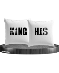 Her King His Queen Kissenbezüge für Paare Set