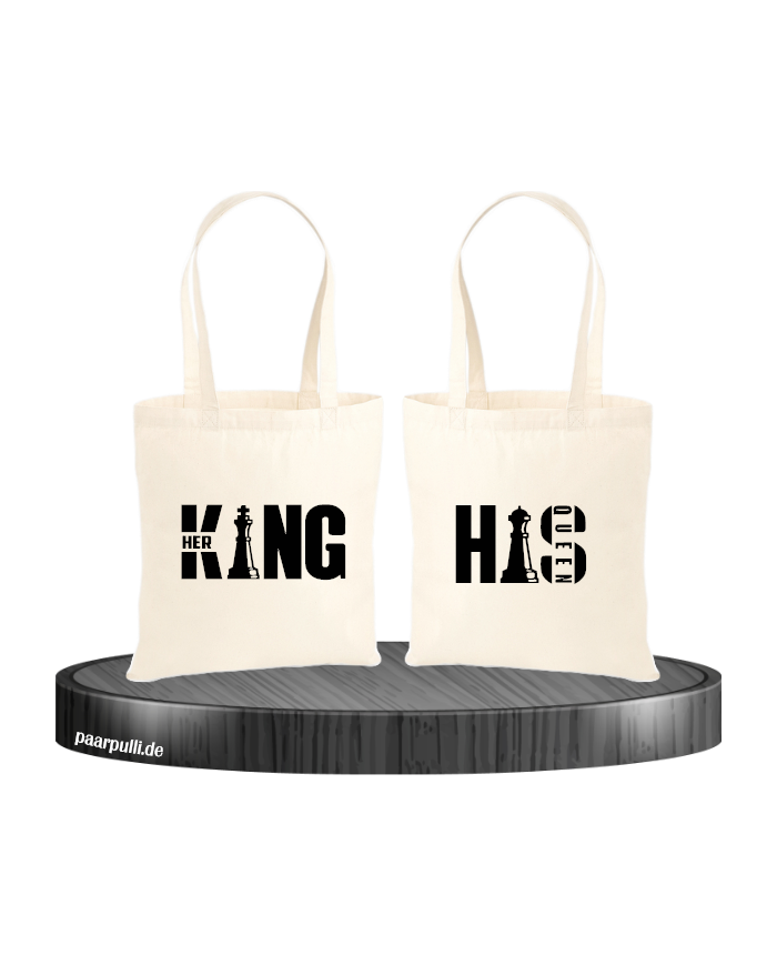 Her King His Queen Jutebeutel Set