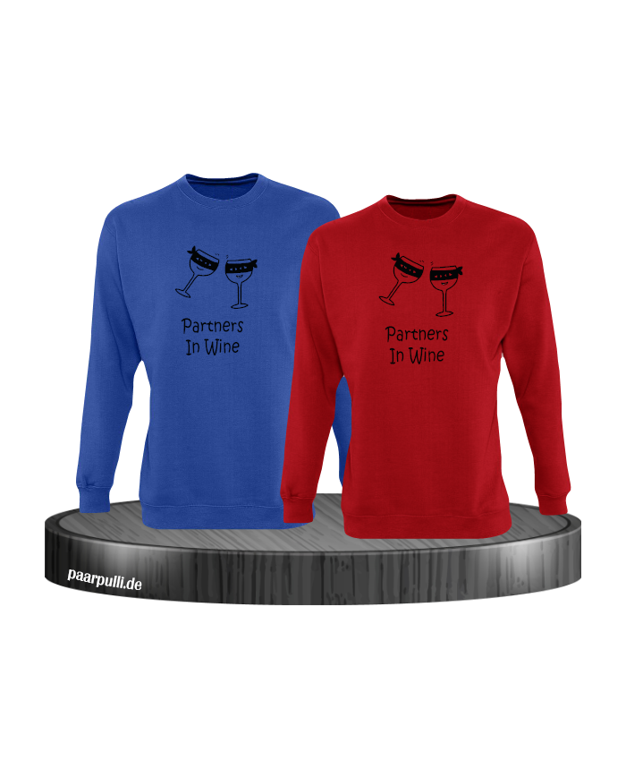 Partner in Wine Sweatshirt blau rot
