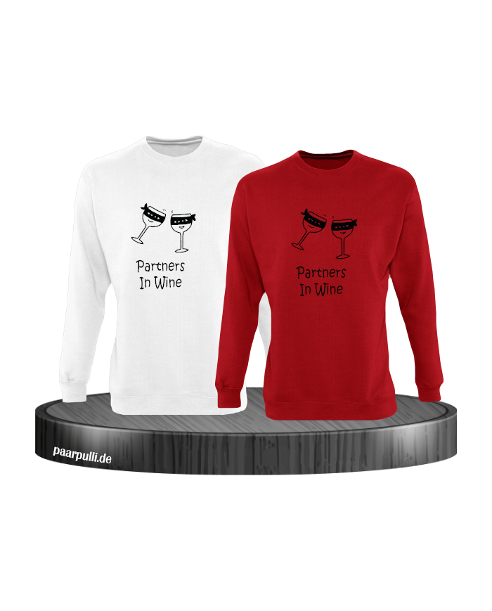 Partner in Wine Sweatshirt weiß rot
